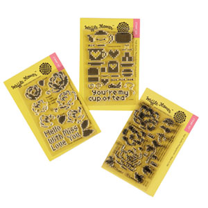 Waffle Flower Stitched Stamp Sets